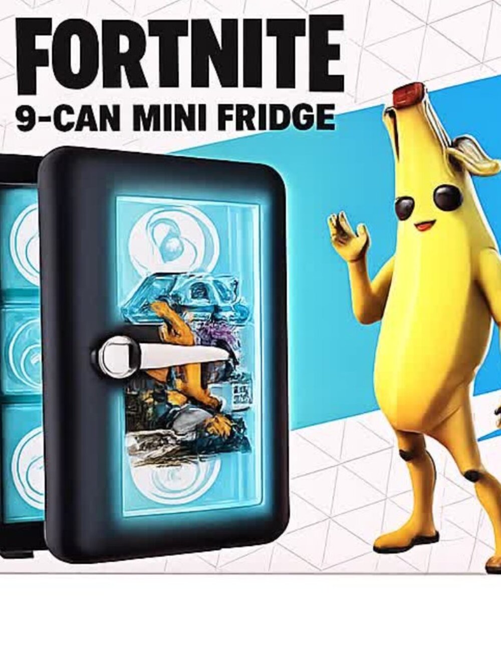 Epic Games Fortnite Mini Fridge 9-Can Peely Cooling Collector Edition Gamer Gift